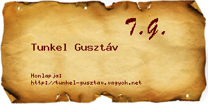 Tunkel Gusztáv névjegykártya