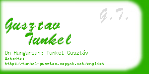 gusztav tunkel business card